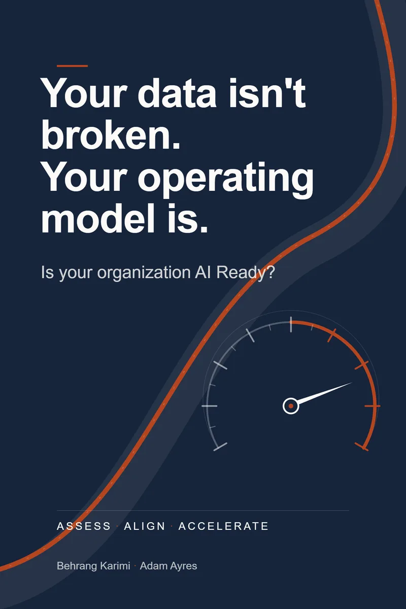 Book cover: Your data isn't broken. Your operating model is.
